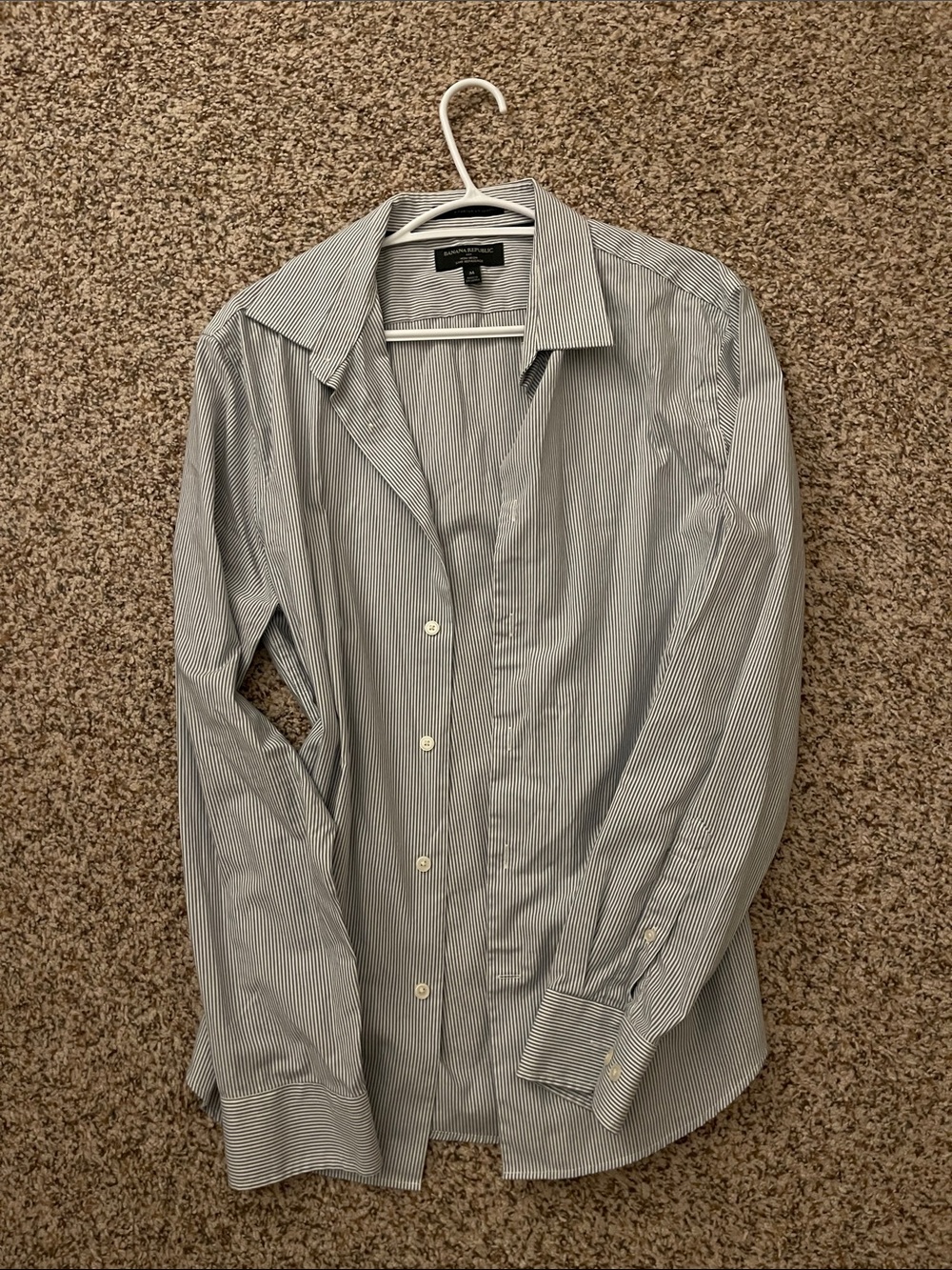 Banana Republic Blue Stripe Dress Shirt